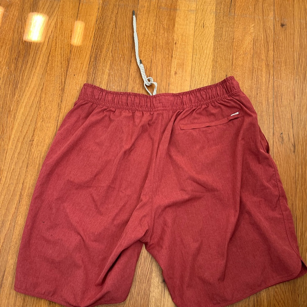 Red Vuori workout shorts